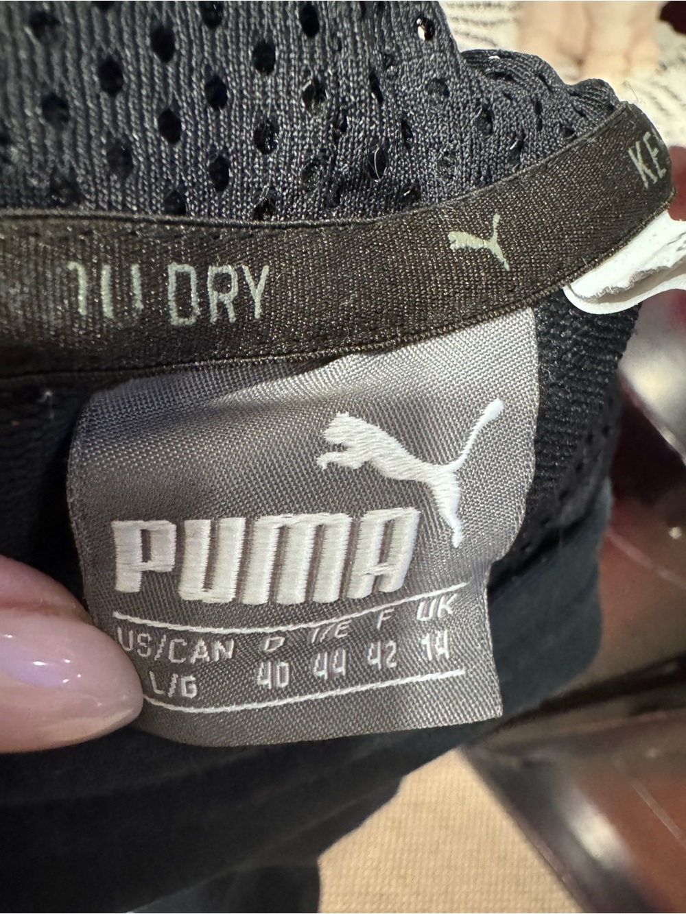 Puma Black Hoodie with White Puma Logo - Picture 7 of 11